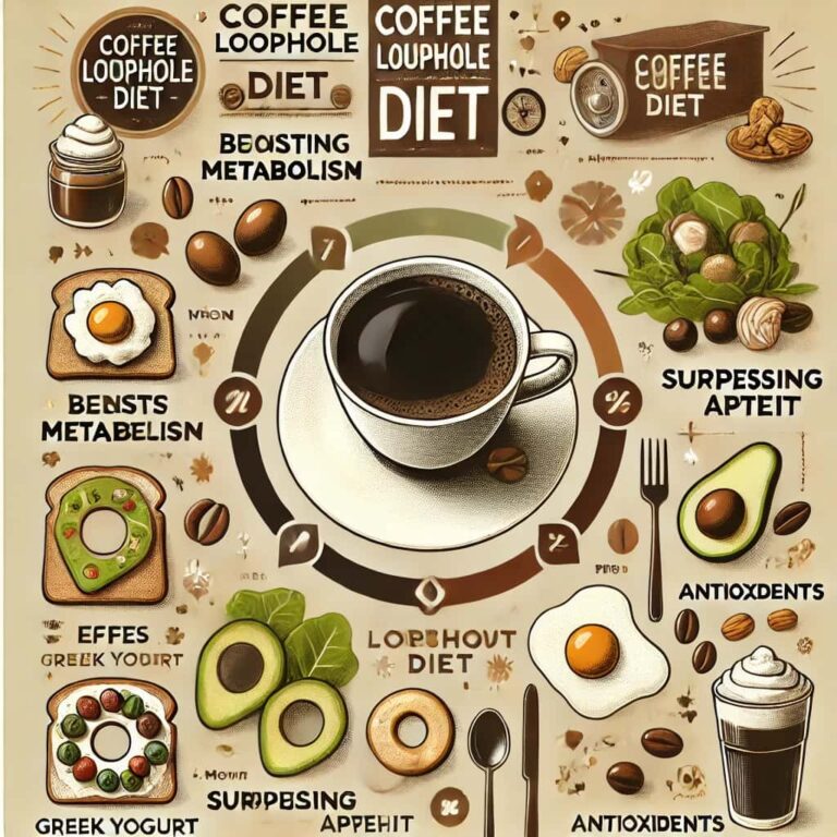 DALL·E 2025-01-27 10.01.13 - An infographic-style illustration representing the 'Coffee Loophole Diet